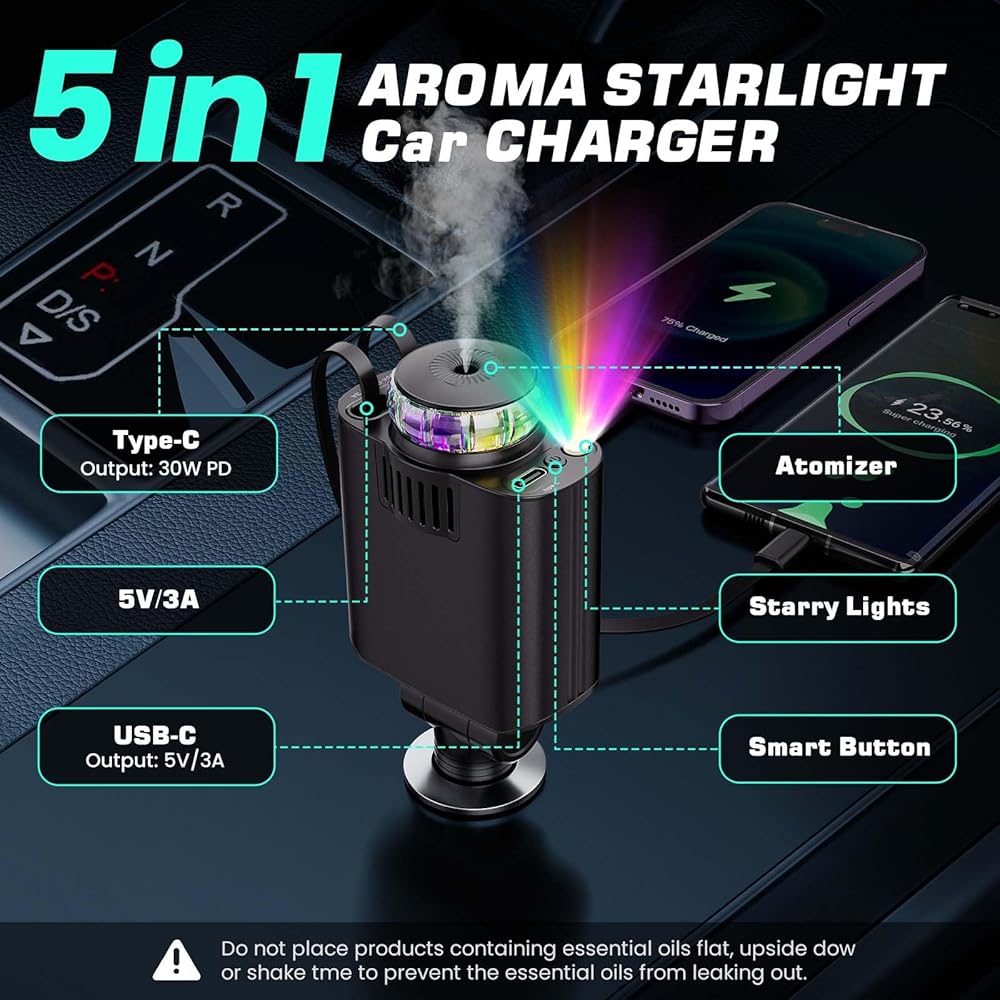 5 - in - 1 Starlight Car Charger