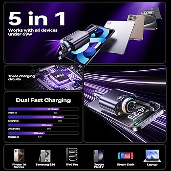 5 - in - 1 Starlight Car Charger